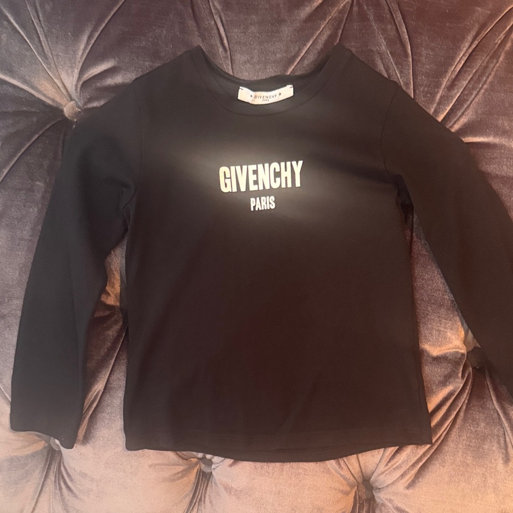 Givenchy Kids Black Long Sleeve Tee